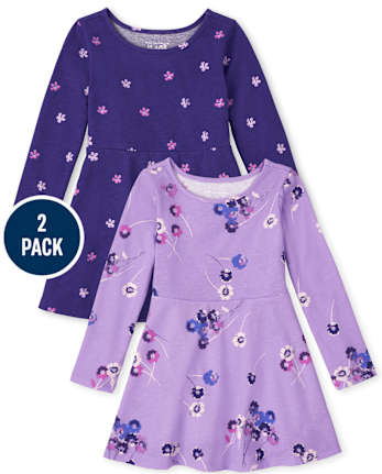 Toddler Girls Floral Everyday Dress 2-Pack