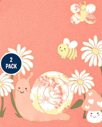 Lot de 2 débardeurs graphiques pour petites filles