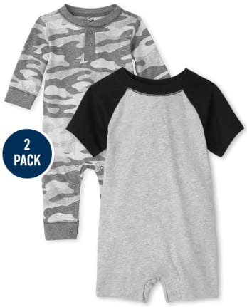 Baby Boys Camo Romper 2-Pack