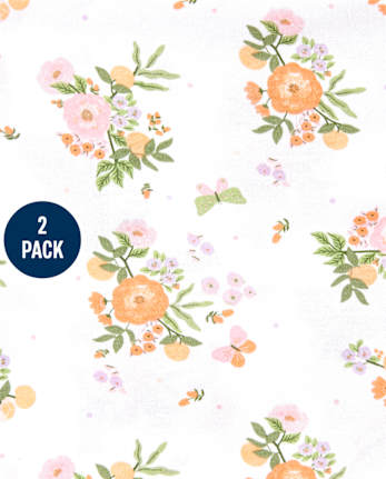 Baby Girls Rose Swaddle Blanket 2-Pack