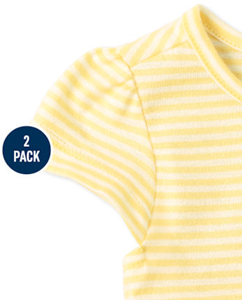 Baby Girls Daisy Bodysuit Dress 2-Pack