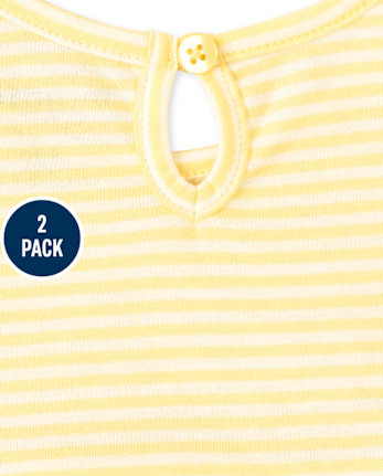 Baby Girls Daisy Bodysuit Dress 2-Pack