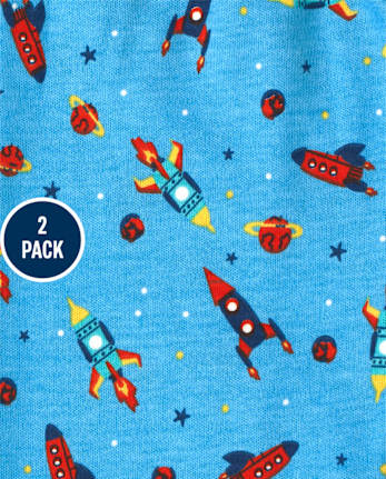 Baby Boys Space Pants 2-Pack