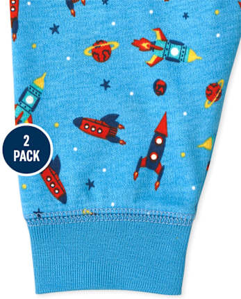 Baby Boys Space Pants 2-Pack
