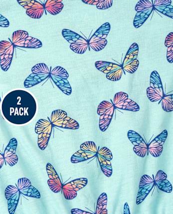 Girls Print Romper 2-Pack