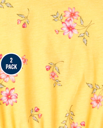 Girls Print Romper 2-Pack
