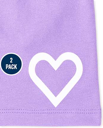 Girls Print Shorts 2-Pack