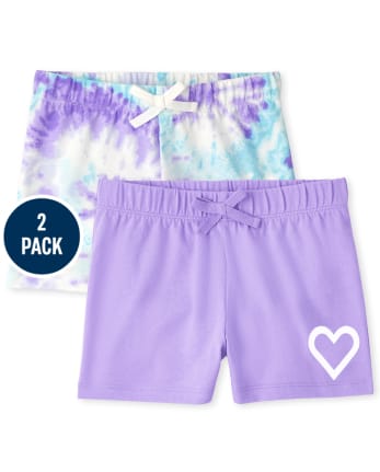 Girls Print Shorts 2-Pack