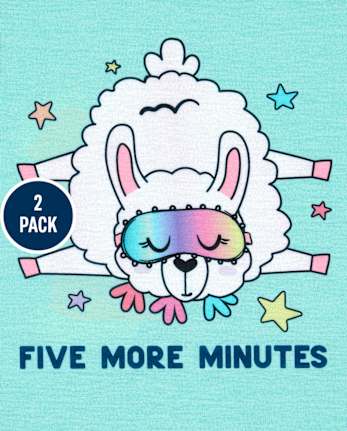 Girls Unicorn Llama Pajamas 2-Pack