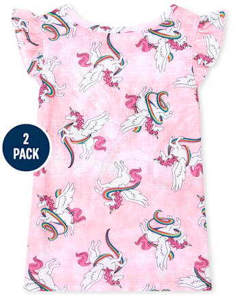 Girls Unicorn Llama Pajamas 2-Pack