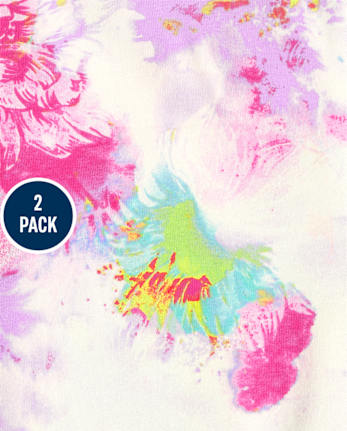 Pack de 2 pantalones cortos ciclistas con estampado para niñas