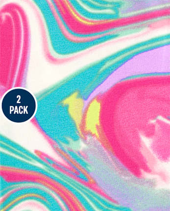 Girls Print Bike Shorts 2-Pack