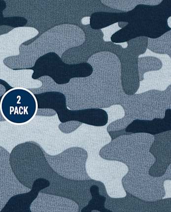 Pijamas de algodón ajustados con diseño de camuflaje Dino para bebés y niños pequeños, paquete de 2