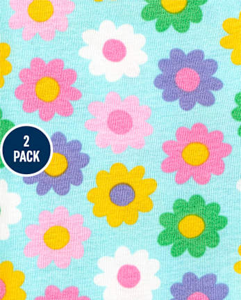 Baby And Toddler Girls Earth Snug Fit Cotton Pajamas 2-Pack