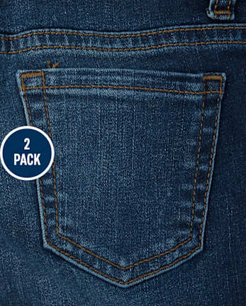 Girls Denim Skimmer Shorts 2-Pack