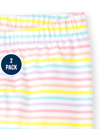 Baby Girls Rainbow Tie Dye Pants 2-Pack