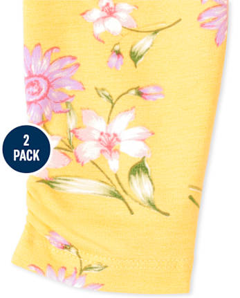 Lot de 2 pantalons à fleurs pour bébé fille