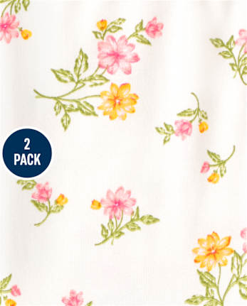 Lot de 2 pantalons à fleurs pour bébé fille