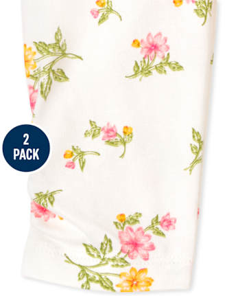 Lot de 2 pantalons à fleurs pour bébé fille