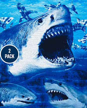 Boys Dino Shark Pajamas 2-Pack