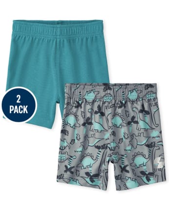 Paquete de 2 pantalones cortos para niños pequeños