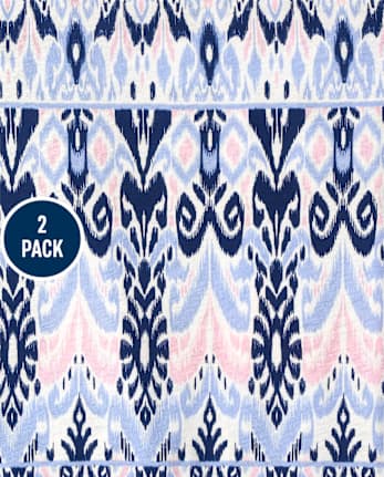 Girls Print Cross Back Tank Top 2-Pack