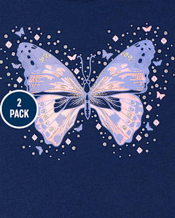 Girls Print Cross Back Tank Top 2-Pack