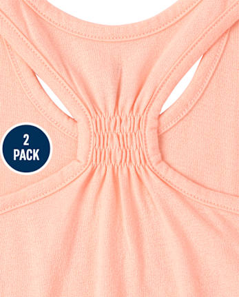 Girls Tie Front Tank Top 2-Pack
