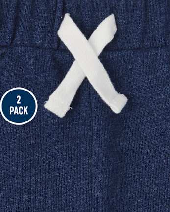 Paquete de 2 pantalones cortos Marled French Terry para bebés y niños pequeños