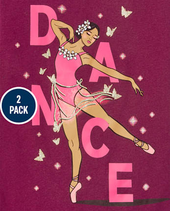 Girls Dance Graphic Tee 2-Pack