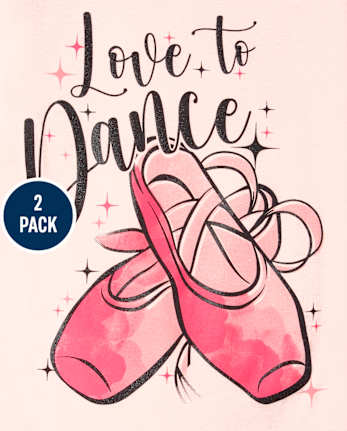 Girls Dance Graphic Tee 2-Pack