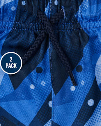 Paquete de 2 pantalones cortos de baloncesto de alto rendimiento con camuflaje para niño