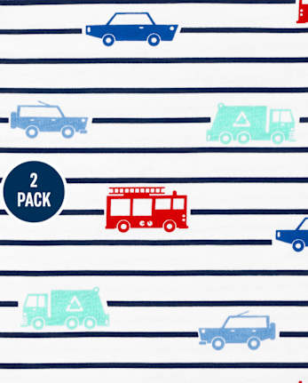 Toddler Boys Vehicle Tank Top 2-Pack