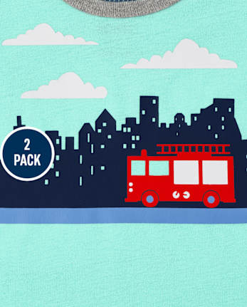 Toddler Boys Vehicle Tank Top 2-Pack