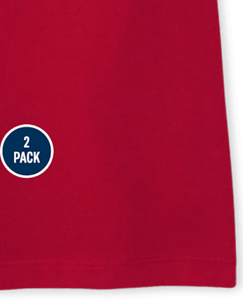 Lot de 2 polos en piqué extensible doux à volants pour uniformes pour filles - Taille Plus