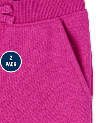 Girls French Terry Shorts 2-Pack