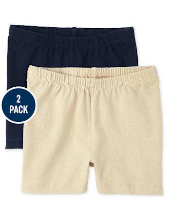 Pantalones cortos de uniforme Cartwheel para niñas, paquete de 2