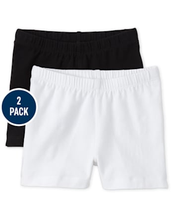 Pantalones cortos de uniforme Cartwheel para niñas, paquete de 2