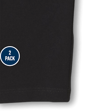 Leggings capri de uniforme para niña, paquete de 2