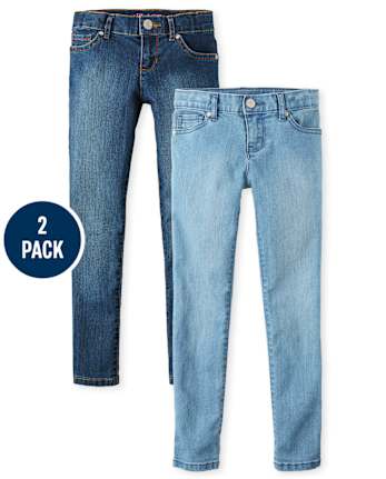Lot de 2 jeans super skinny pour fille