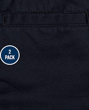 Lot de 2 pantalons chino skinny extensibles pour bébés et tout-petits garçons