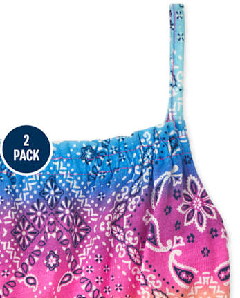 Toddler Girls Print Romper 2-Pack
