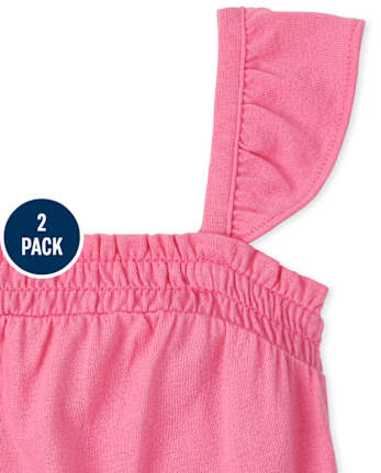 Toddler Girls Ruffle Tank Top 2-Pack