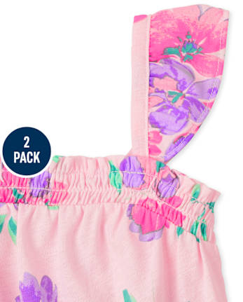 Toddler Girls Ruffle Tank Top 2-Pack