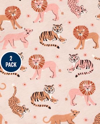Lot de 2 robes de tous les jours avec animaux pour petites filles