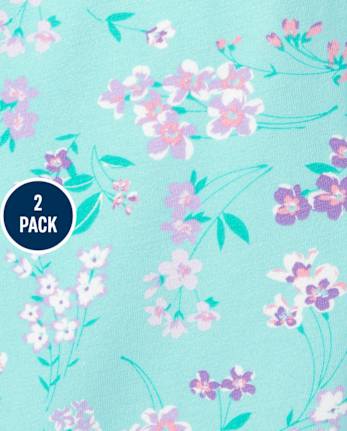 Shorts de ciclismo florales para niñas pequeñas, paquete de 2