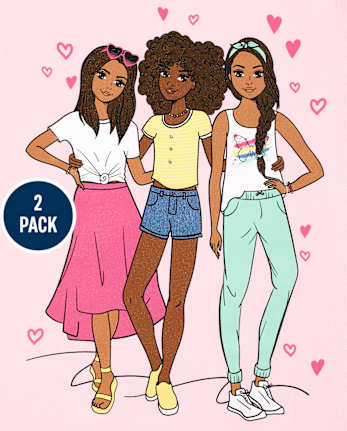 Girls Girl Graphic Tee 2-Pack