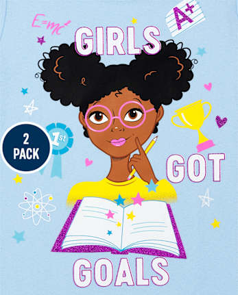 Girls Girl Graphic Tee 2-Pack