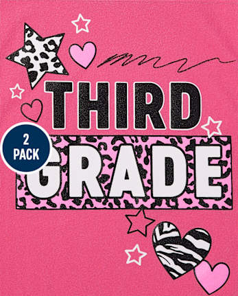 Girls Third Grade Graphic Tee 2-Pack