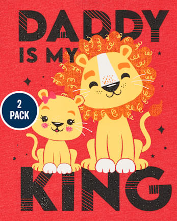 Baby And Toddler Girls Dad Graphic Tee 2-Pack